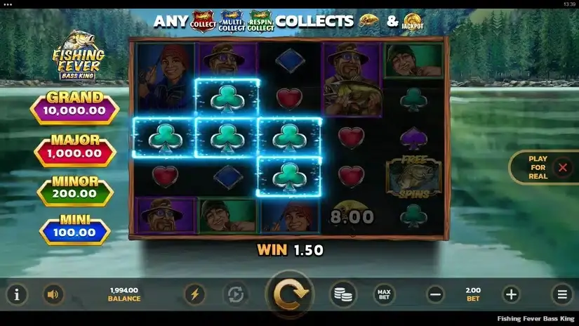 Fishing Fever Bass King slot screenshot 2