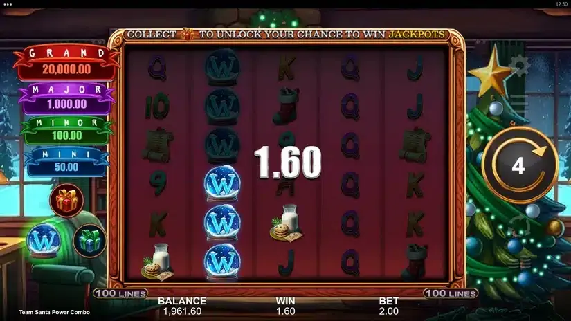 Team Santa Power Combo slot screenshot 3