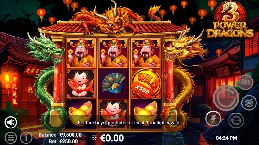 3 Power Dragons slot screenshot 2