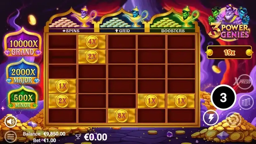 3 Power Genies slot screenshot 4