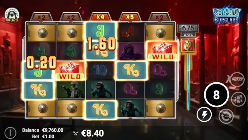 Beastly Burglars slot screenshot 5