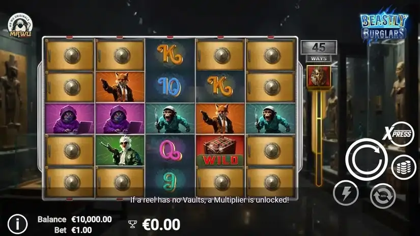 Beastly Burglars slot screenshot 1