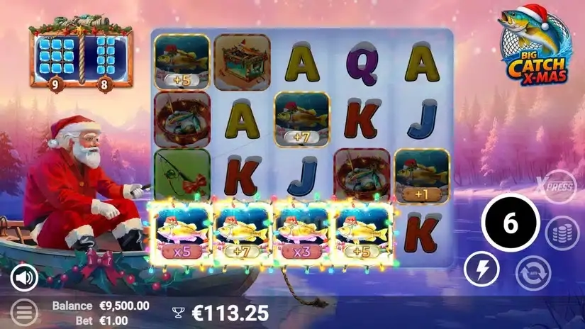 Big Catch Xmas slot screenshot 6
