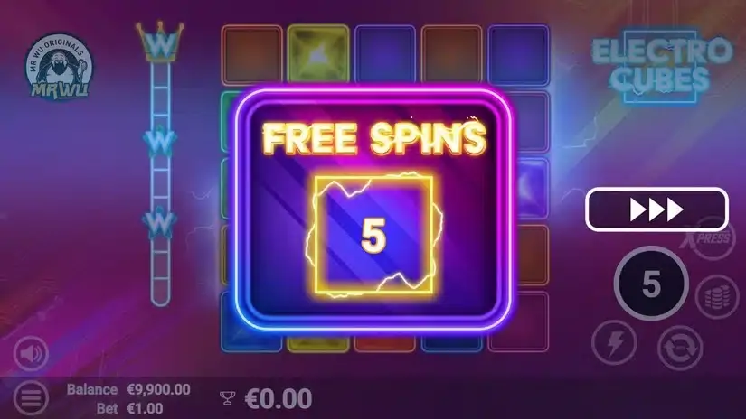 Electro Cubes slot screenshot 2