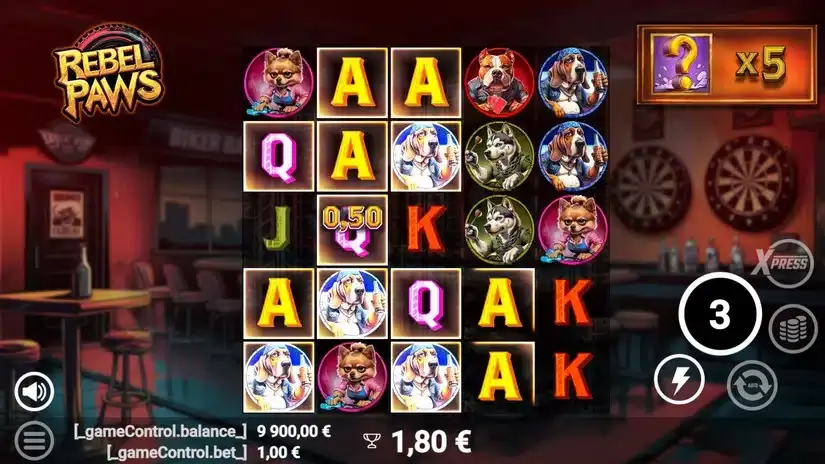 Rebel Paws slot screenshot 4
