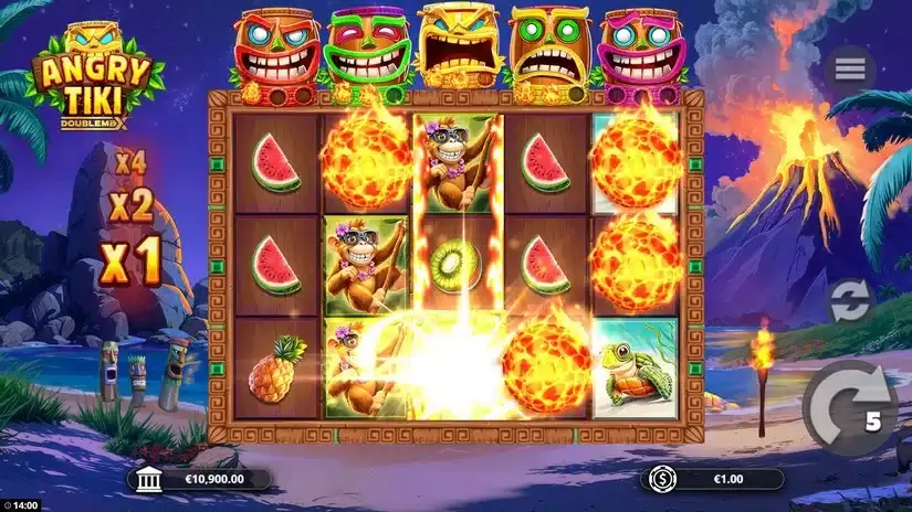 Angry Tiki DoubleMax slot screenshot 4