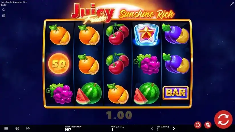 Juicy Fruits Sunshine Rich slot screenshot 2