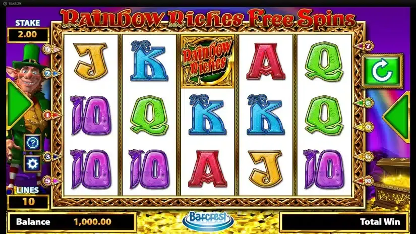 Rainbow Riches Free Spins slot screenshot 1