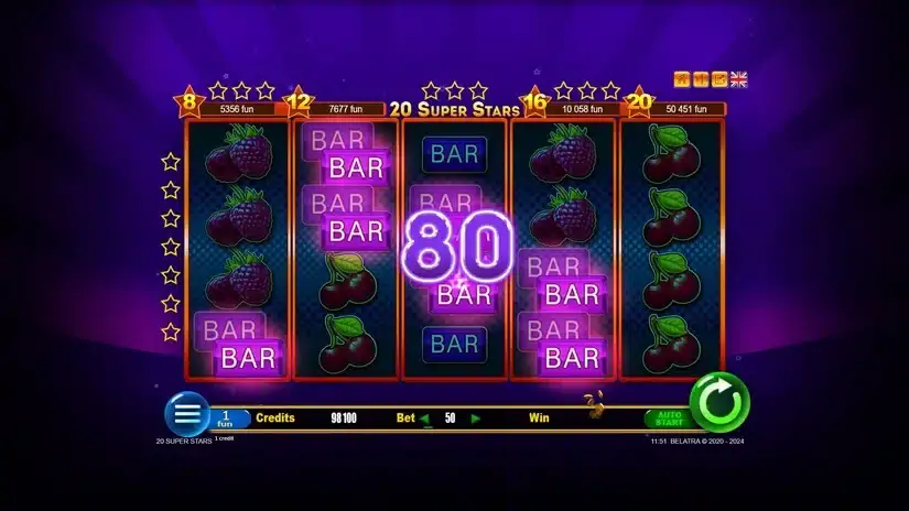 20 Super Stars slot screenshot 3