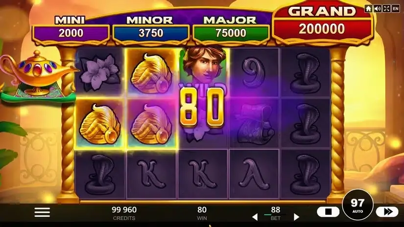 4 Secrets of Aladdin slot screenshot 3