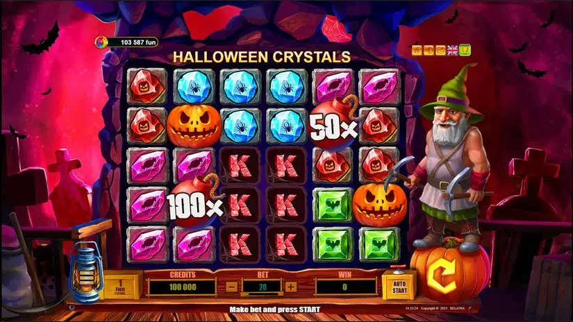 Halloween Crystals slot screenshot 1