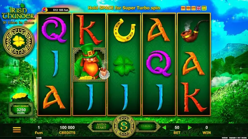 Irish Thunder slot screenshot 1
