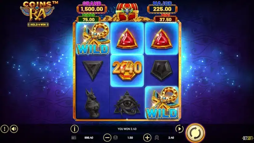 Coins of Ra slot screenshot 2