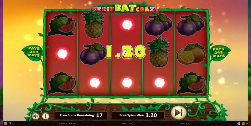Fruitbat Crazy slot screenshot 4