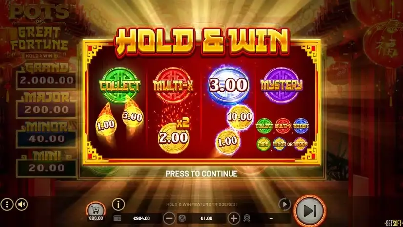 Pots of Great Fortune – Hold & Win slot screenshot 3