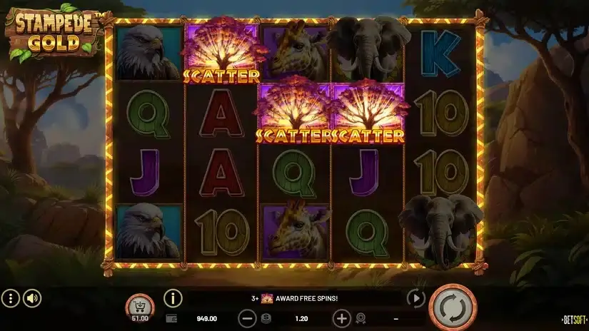 Stampede Gold slot screenshot 2