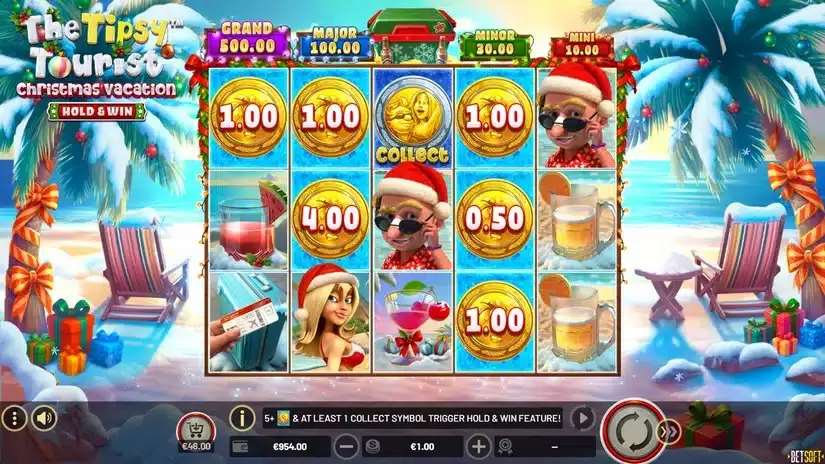 The Tipsy Tourist: Christmas Vacation – Hold & Win slot screenshot 3