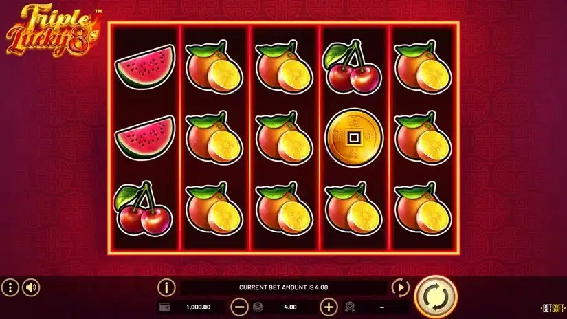 Triple Lucky 8’s slot screenshot 1
