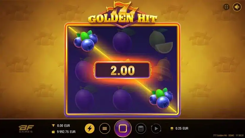 777 Golden Hit slot screenshot 2
