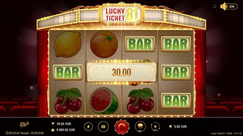 Lucky Ticket 81 slot screenshot 3