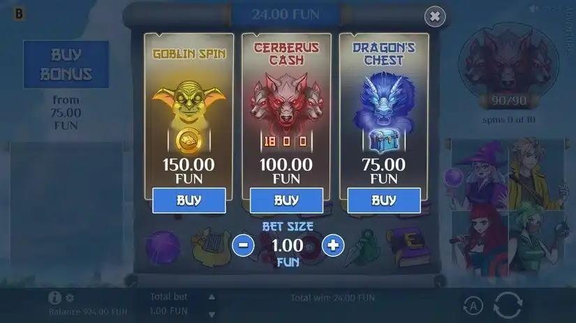 Adventures slot screenshot 2