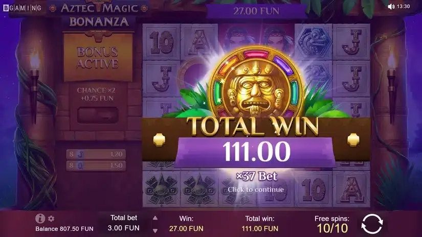 Aztec Magic Bonanza slot screenshot 