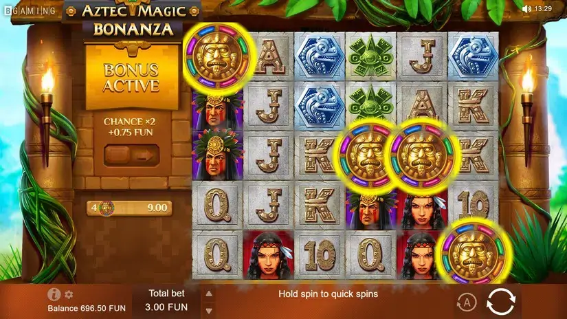 Aztec Magic Bonanza slot screenshot 3