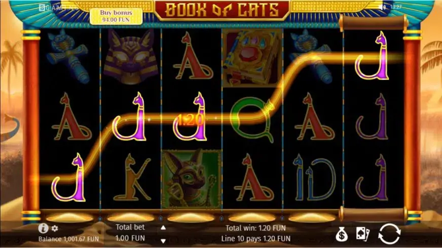 Book Of Cats slot screenshot 2