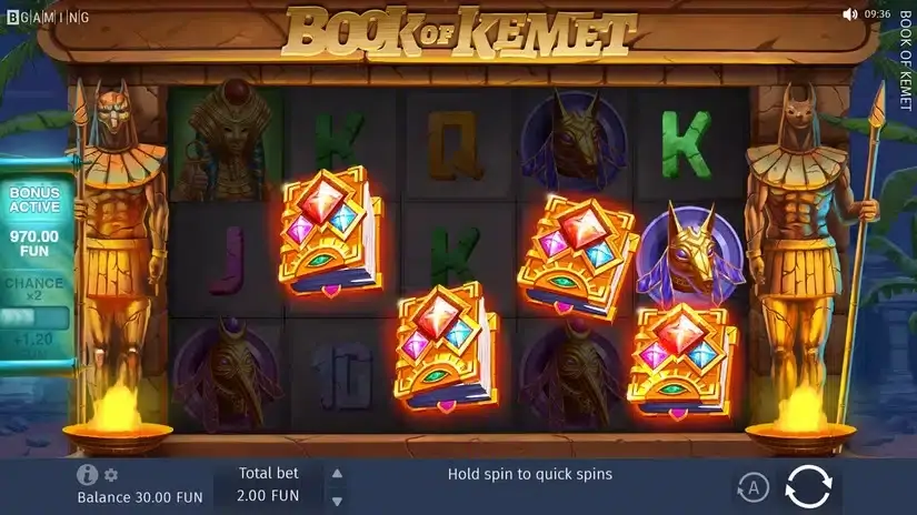 Book of Kemet slot screenshot 2
