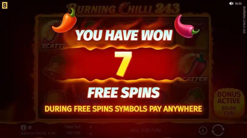 Burning Chilli 243 slot screenshot 3