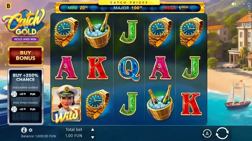 Catch the Gold Hold and Win slot screenshot