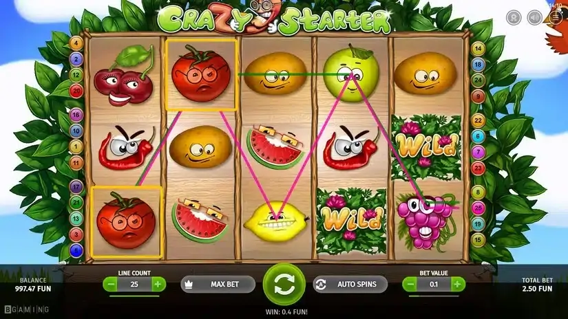 Crazy Starter slot screenshot 3