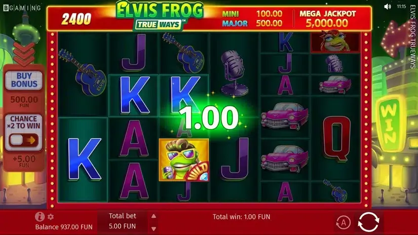 Elvis Frog TRUEWAYS slot screenshot 2