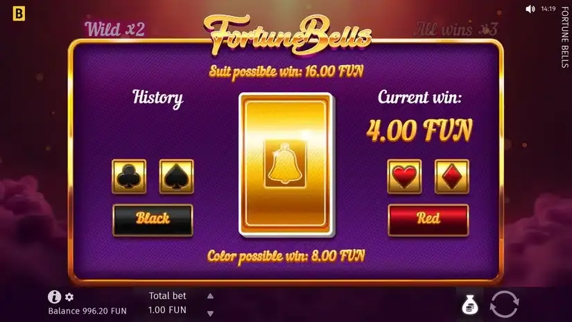 Fortune Bells slot screenshot 