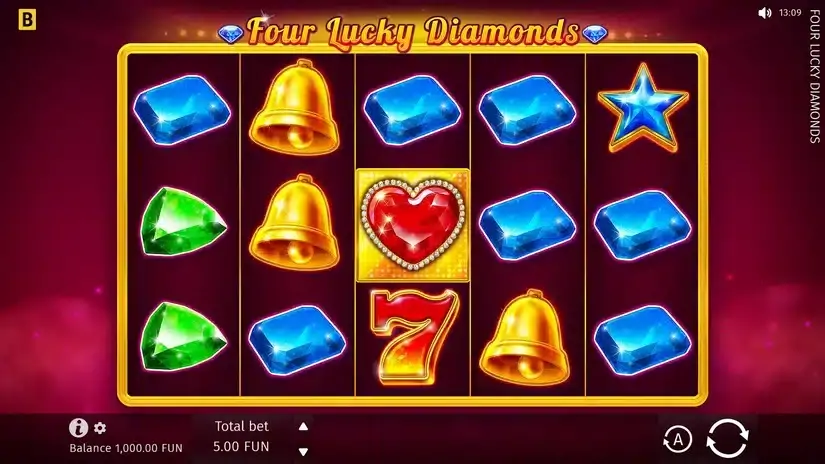 Four Lucky Diamonds slot screenshot 