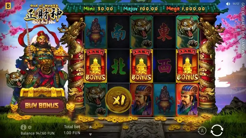 God of Wealth Hold and Win slot screenshot 3