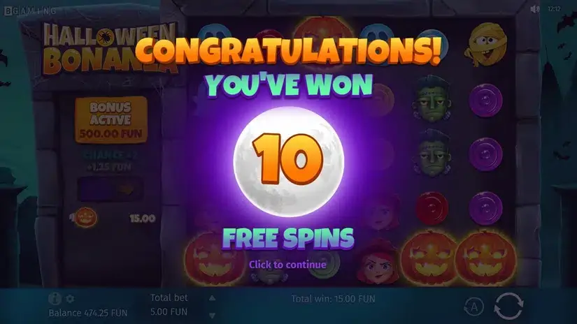 Halloween Bonanza slot screenshot 4
