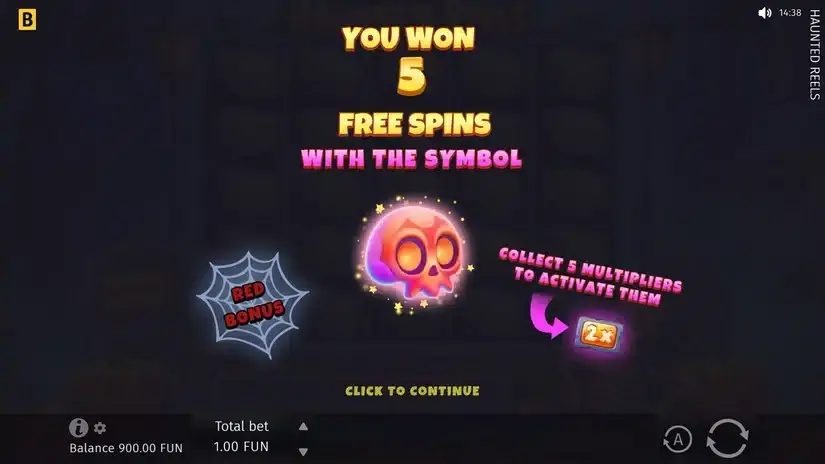 Haunted Reels slot screenshot 2