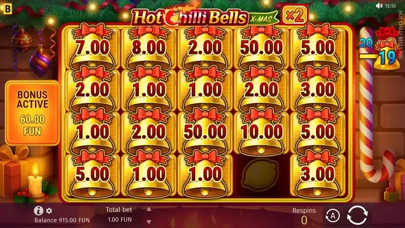 Hot Chilli Bells 100 slot screenshot 6