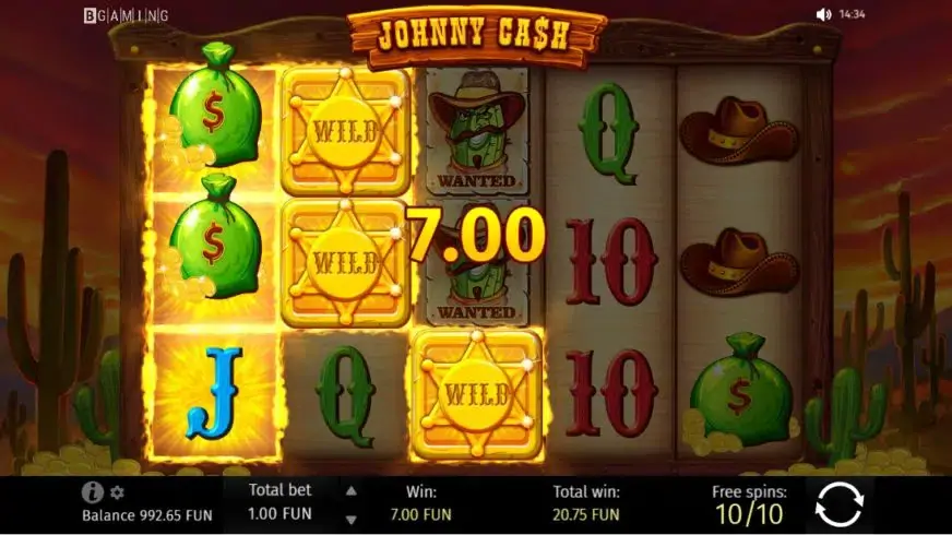 Johnny Cash slot screenshot 5