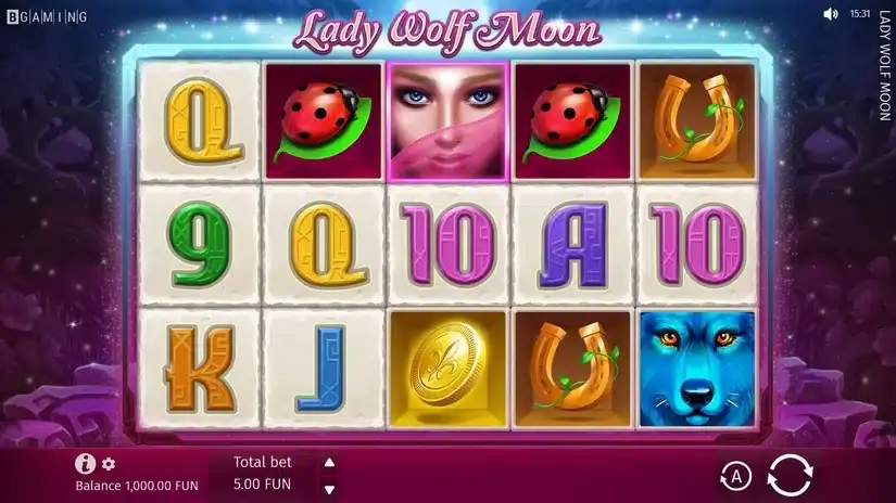 Lady Wolf Moon slot screenshot 