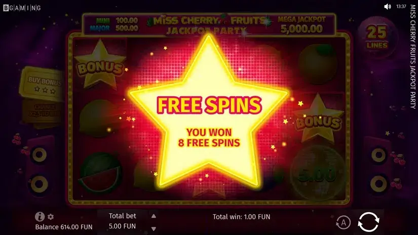 Miss Cherry Fruits Jackpot Party slot screenshot 5