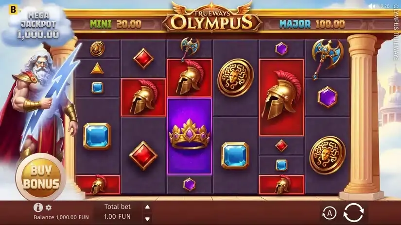 Olympus TRUEWAYS slot screenshot