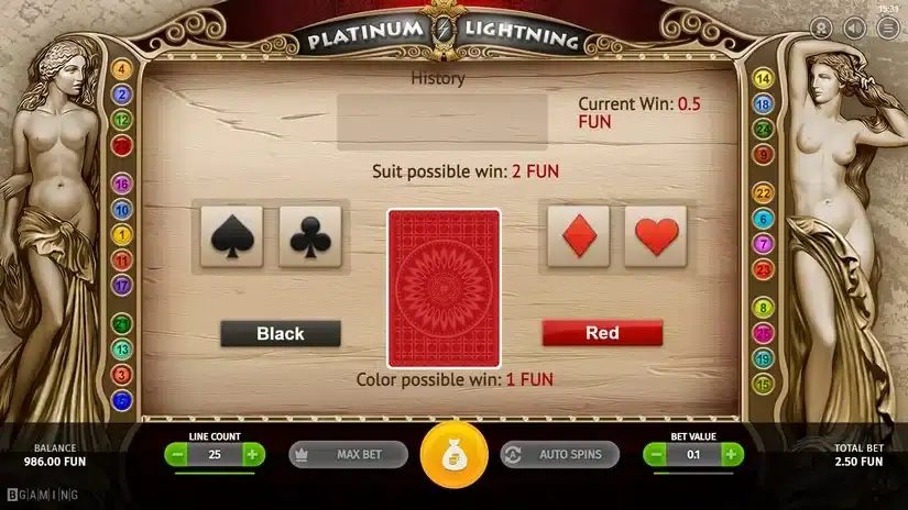 Platinum Lightning slot screenshot 
