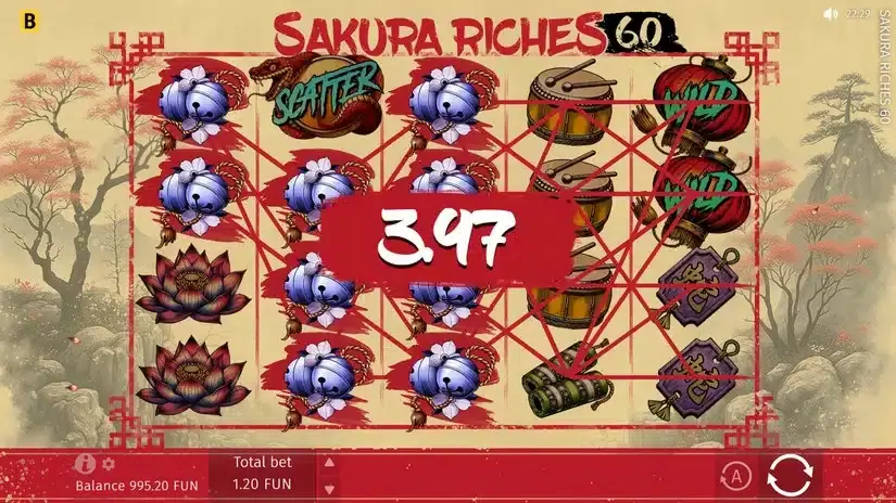 Sakura Riches 60 slot screenshot 2