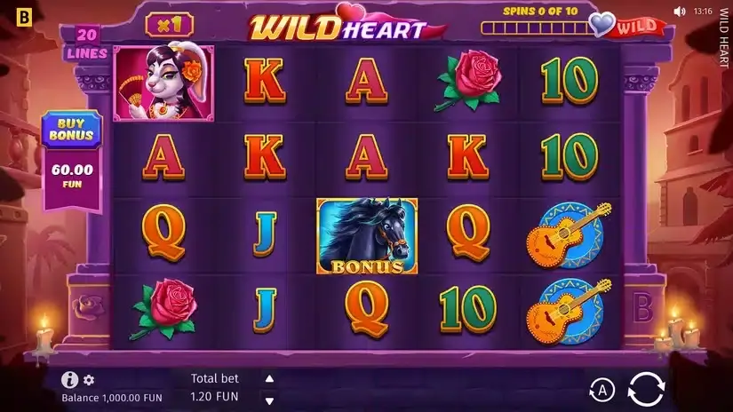 Wild Heart slot screenshot