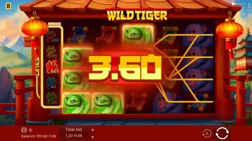 Wild Tiger slot screenshot 4
