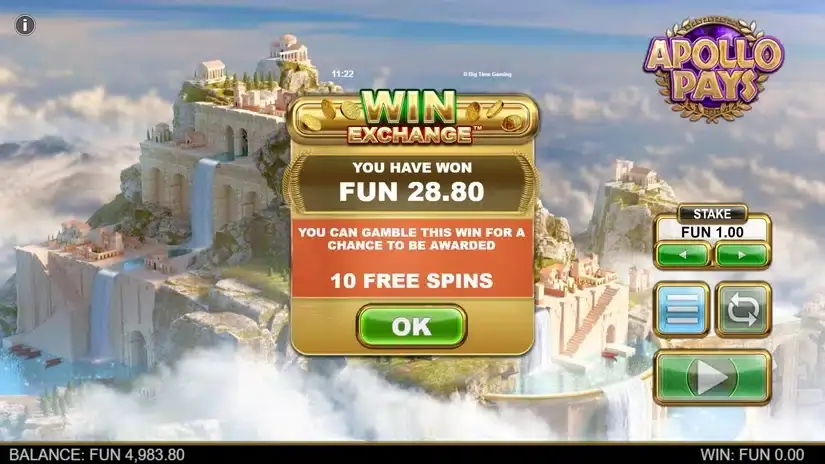 Apollo Pays Megaways slot screenshot 4