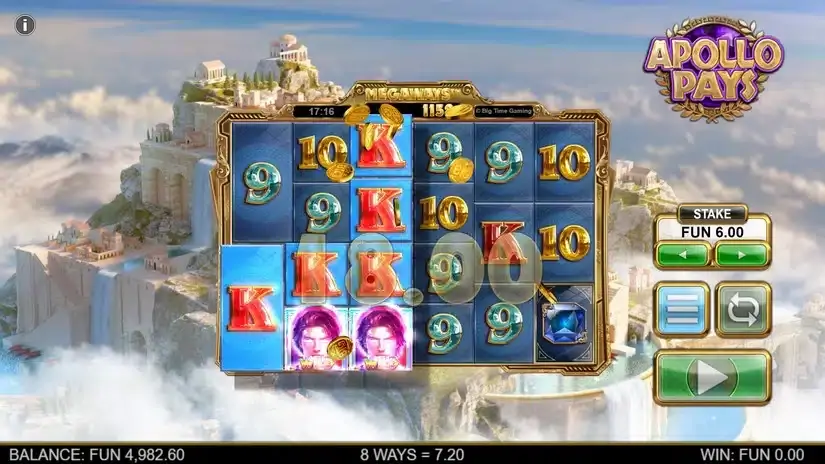 Apollo Pays Megaways slot screenshot 3