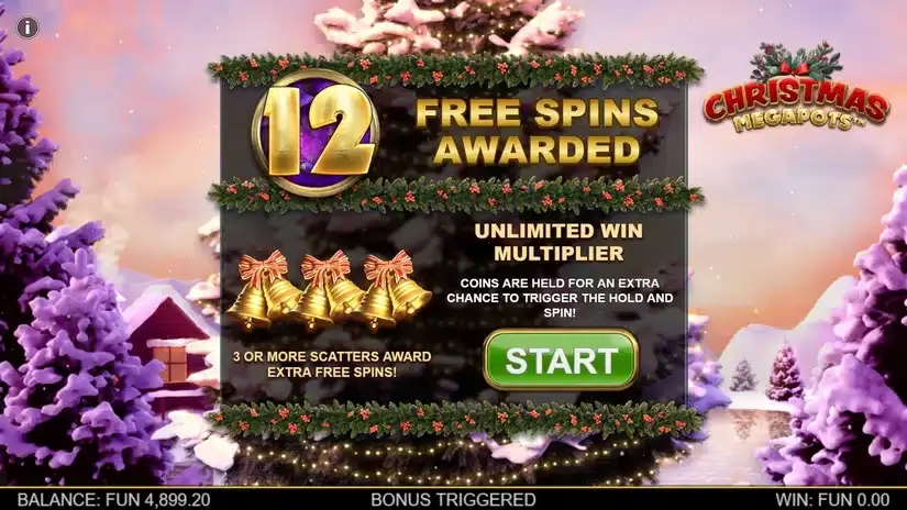 Christmas Megapots slot screenshot 3